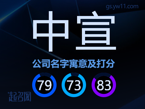 中宣公司名字寓意及打分