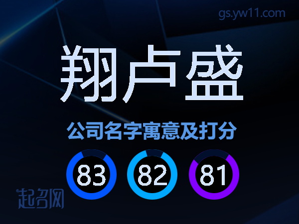 翔卢盛公司名字寓意及打分