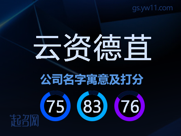 云资德苴公司名字寓意及打分