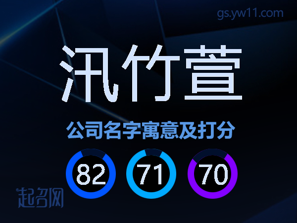 汛竹萱公司名字寓意及打分