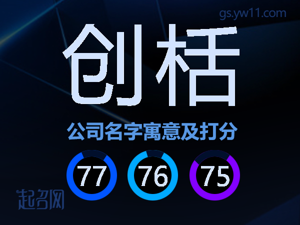 创栝公司名字寓意及打分