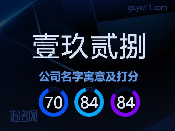 壹玖贰捌公司名字寓意及打分