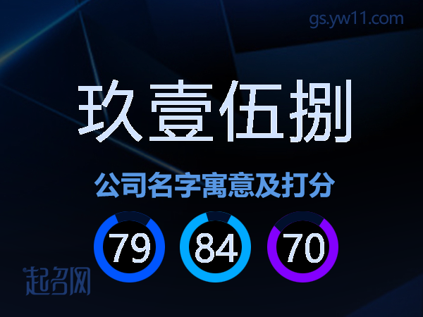 玖壹伍捌公司名字寓意及打分