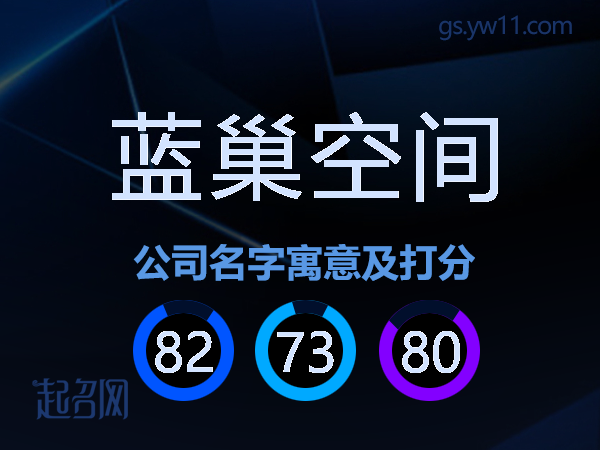 蓝巢空间公司名字寓意及打分