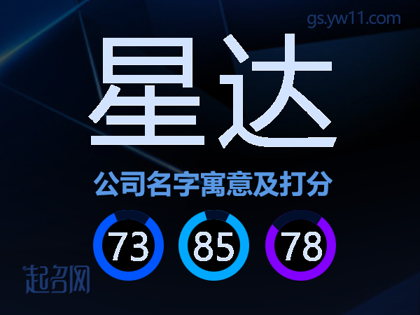 星达公司名字寓意及打分