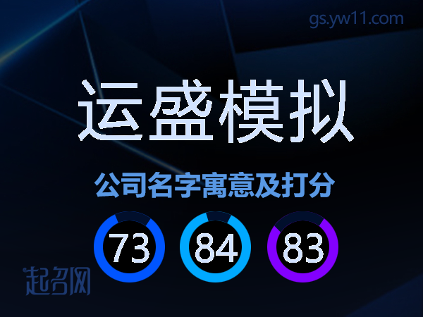 运盛模拟公司名字寓意及打分