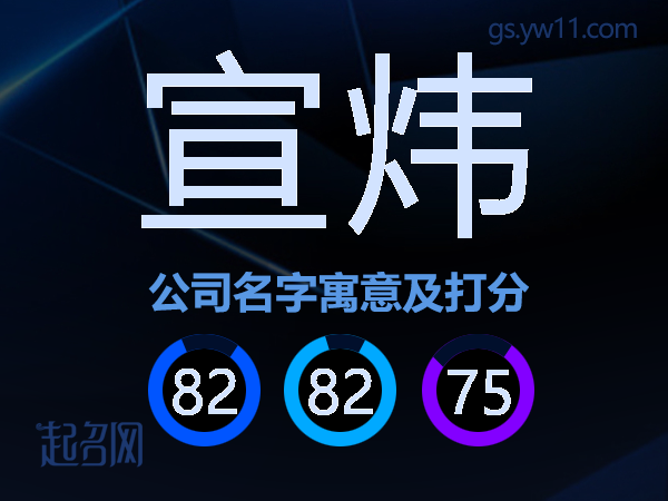 宣炜公司名字寓意及打分