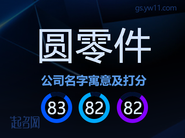 圆零件公司名字寓意及打分