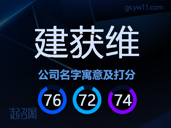 建获维公司名字寓意及打分