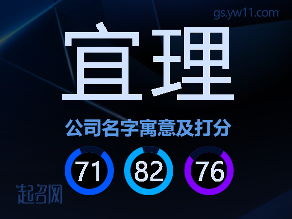 宜理公司名字寓意及打分