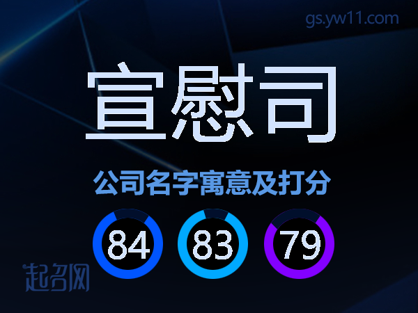 宣慰司公司名字寓意及打分