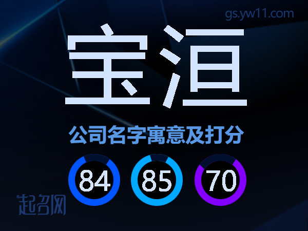宝洹公司名字寓意及打分