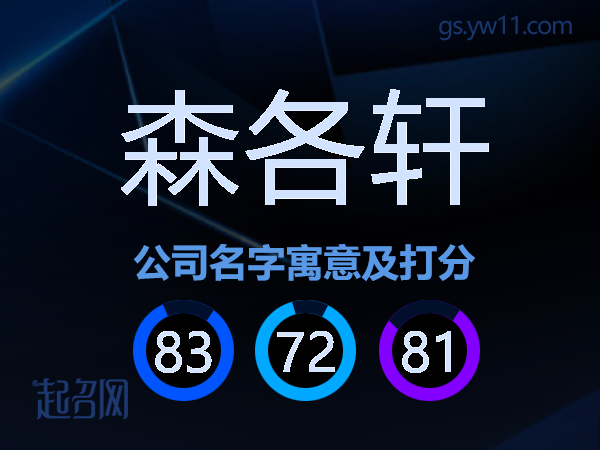 森各轩公司名字寓意及打分