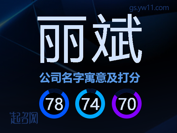 丽斌公司名字寓意及打分