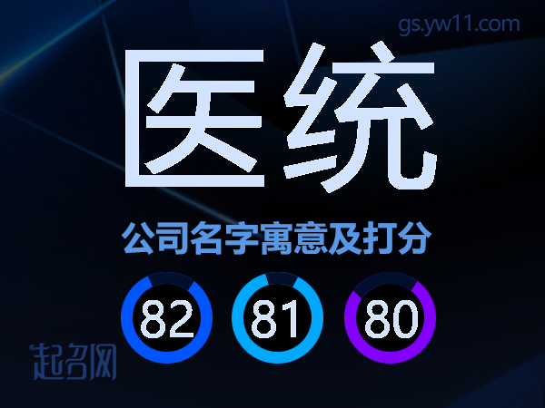 医统公司名字寓意及打分