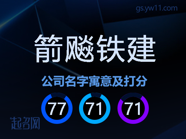 箭飚铁建公司名字寓意及打分