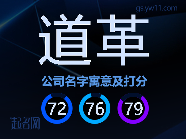 道革公司名字寓意及打分