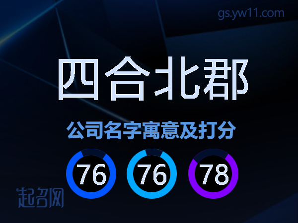 四合北郡公司名字寓意及打分