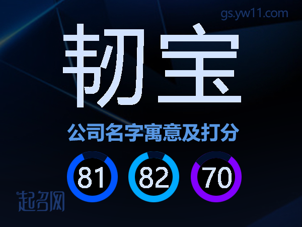 韧宝公司名字寓意及打分