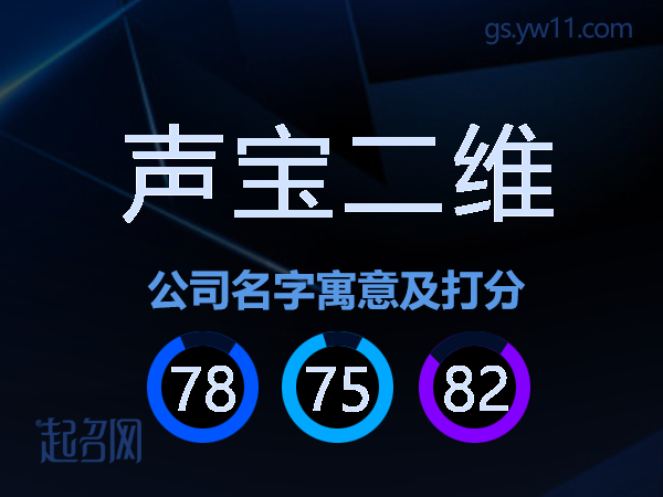 声宝二维公司名字寓意及打分