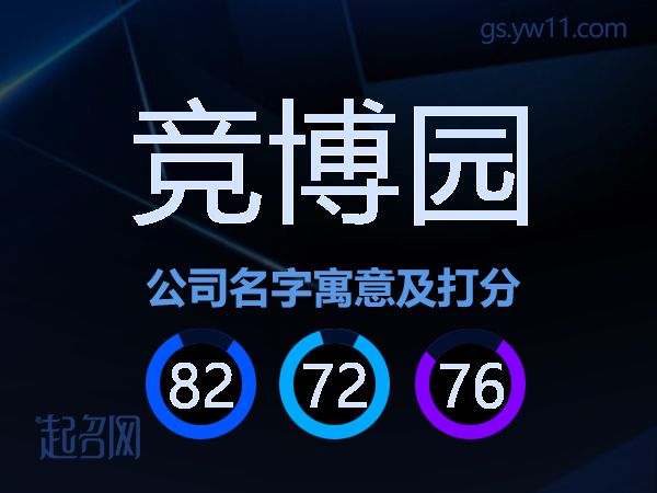 竞博园公司名字寓意及打分