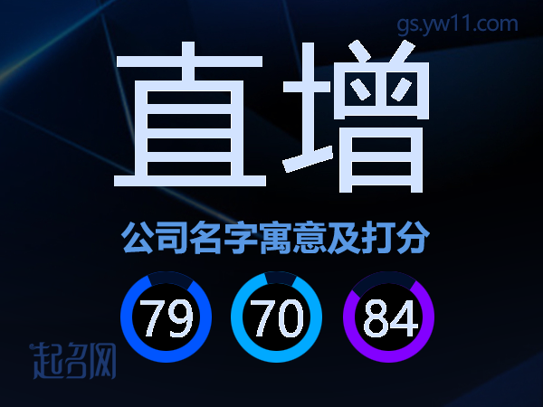 直增公司名字寓意及打分