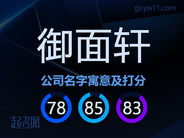 御面轩公司名字寓意及打分