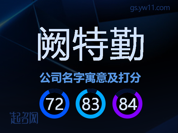 阙特勤公司名字寓意及打分