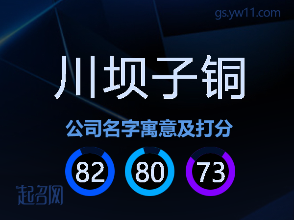 川坝子铜公司名字寓意及打分