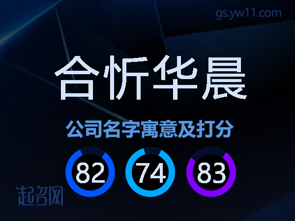 合忻华晨公司名字寓意及打分