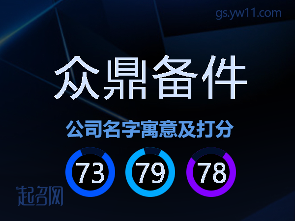 众鼎备件公司名字寓意及打分