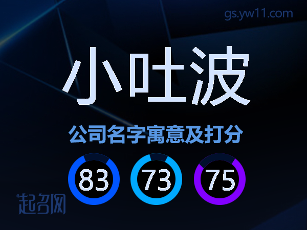 小吐波公司名字寓意及打分