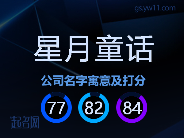 星月童话公司名字寓意及打分