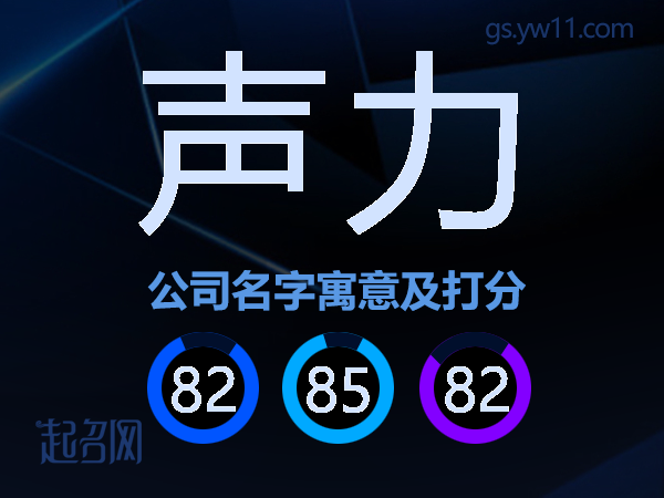 声力公司名字寓意及打分