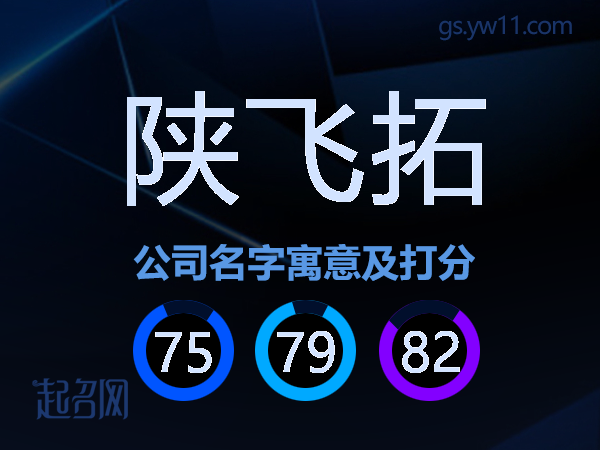 陕飞拓公司名字寓意及打分
