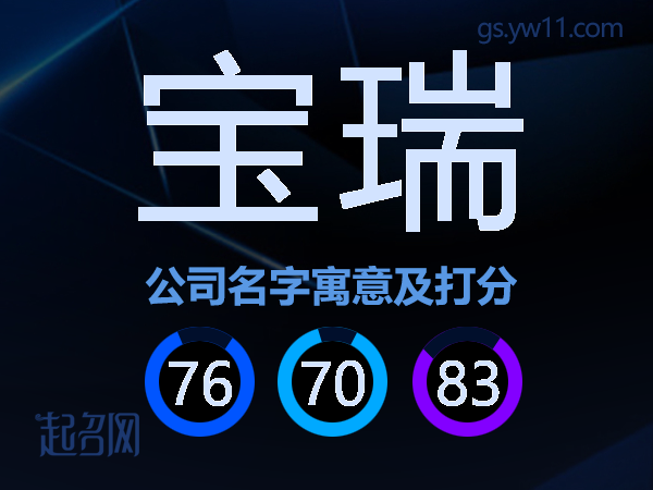 宝瑞公司名字寓意及打分