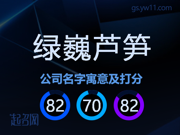 绿巍芦笋公司名字寓意及打分