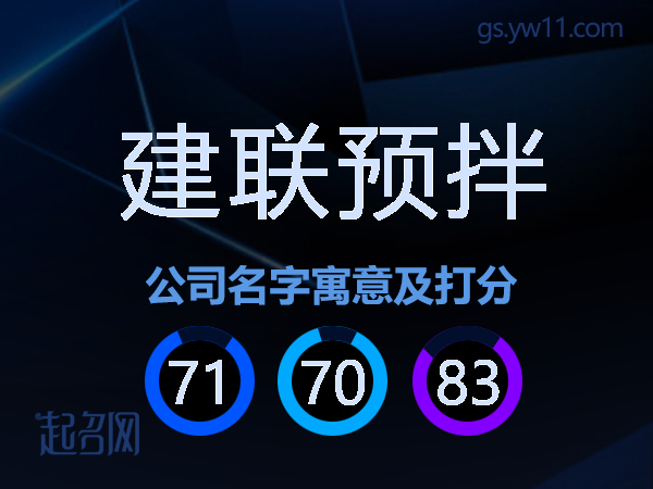 建联预拌公司名字寓意及打分
