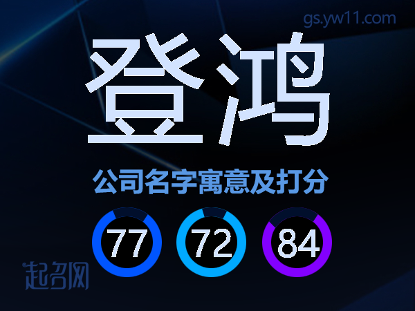 登鸿公司名字寓意及打分