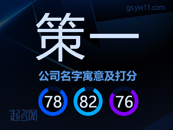 策一公司名字寓意及打分