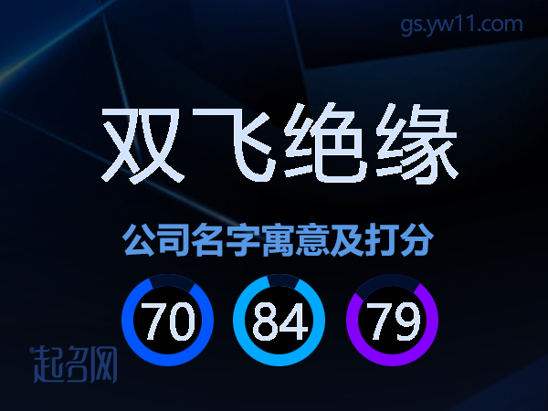 双飞绝缘公司名字寓意及打分
