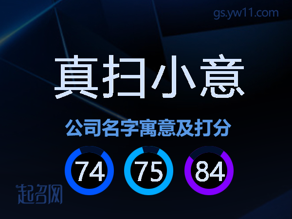 真扫小意公司名字寓意及打分