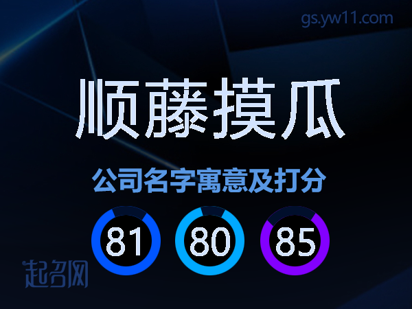 顺藤摸瓜公司名字寓意及打分