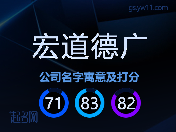 宏道德广公司名字寓意及打分