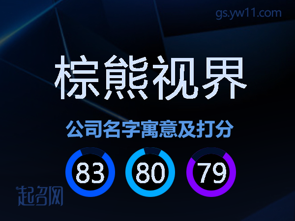 棕熊视界公司名字寓意及打分