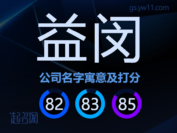益闵公司名字寓意及打分