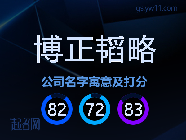博正韬略公司名字寓意及打分