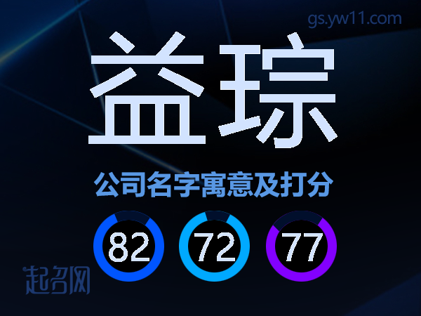 益琮公司名字寓意及打分