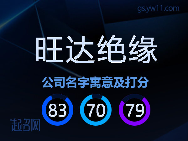旺达绝缘公司名字寓意及打分