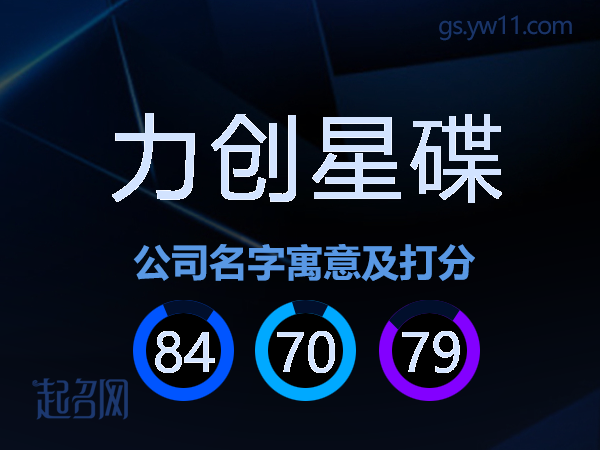力创星碟公司名字寓意及打分